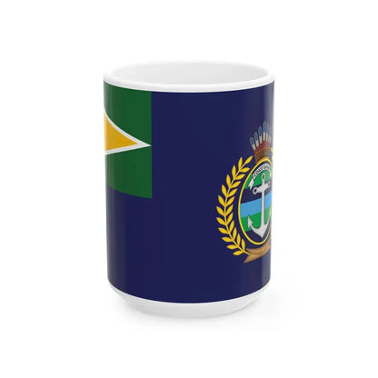 GDF Coast Guard variant (Guyana) White Coffee Mug 15oz - Go Mug Yourself