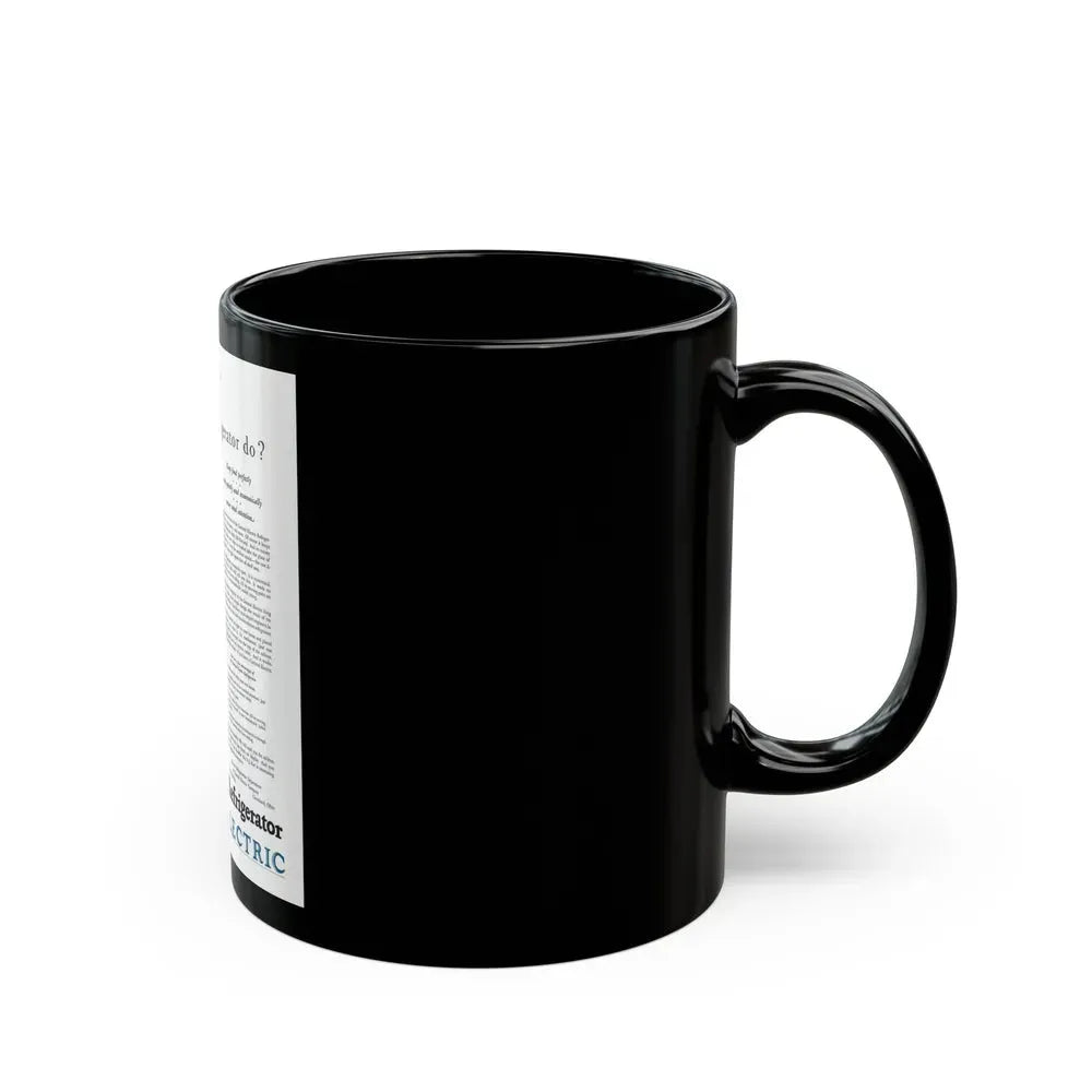 GE Refrigerator ad, Ladies' Home Journal, September 1927 - Black Coffee Mug - Go Mug Yourself