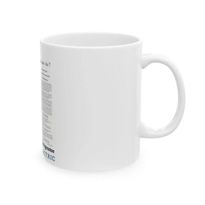 GE Refrigerator ad, Ladies' Home Journal, September 1927 - White Coffee Mug - Go Mug Yourself