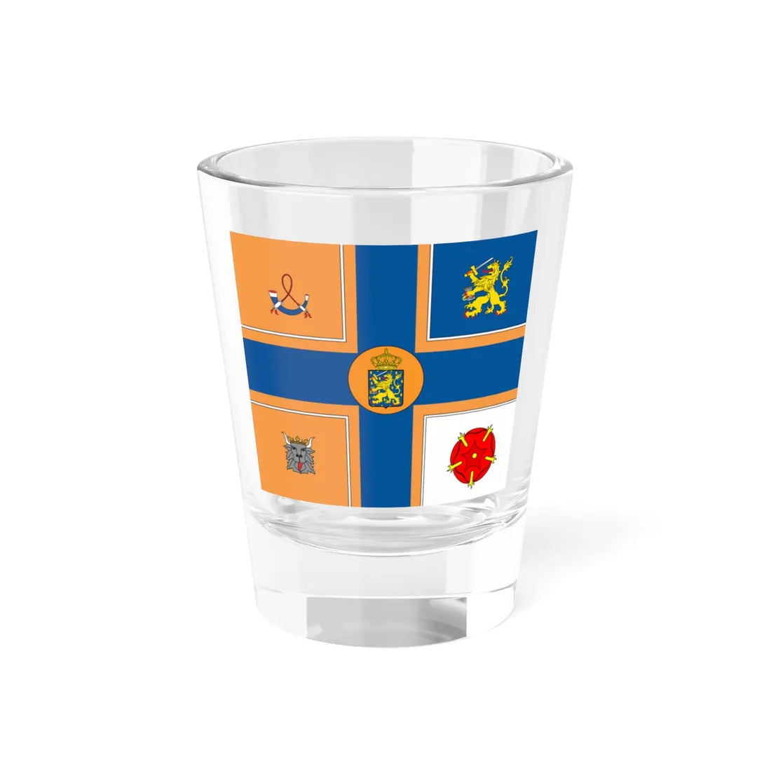 Gecombineerde vlag van prinses Juliana en prins Bernhard (Netherlands) Shot Glass 1.5oz 1.5oz - Go Mug Yourself