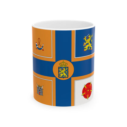 Gecombineerde vlag van prinses Juliana en prins Bernhard (Netherlands) White Coffee Mug-11oz-Go Mug Yourself