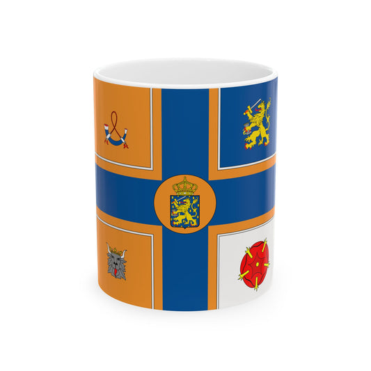Gecombineerde vlag van prinses Juliana en prins Bernhard (Netherlands) White Coffee Mug-11oz-Go Mug Yourself
