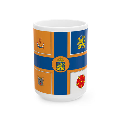 Gecombineerde vlag van prinses Juliana en prins Bernhard (Netherlands) White Coffee Mug-15oz-Go Mug Yourself