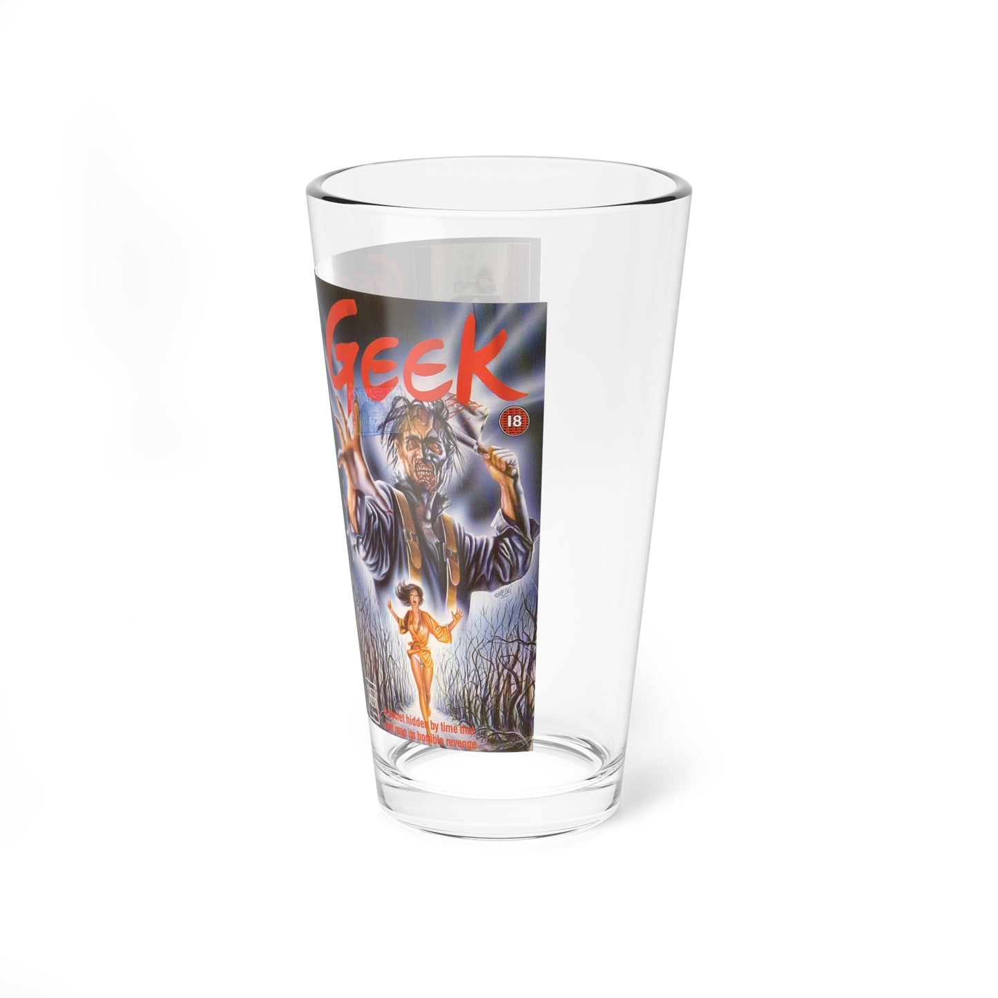 GEEK (VHS COVER) Pint Glass 16oz-Go Mug Yourself