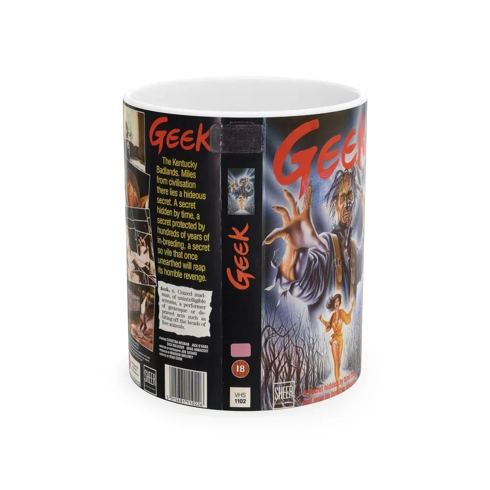 GEEK (VHS COVER) - White Coffee Mug 11oz - Go Mug Yourself