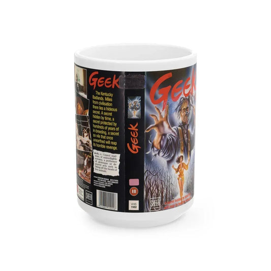 GEEK (VHS COVER) - White Coffee Mug 15oz - Go Mug Yourself