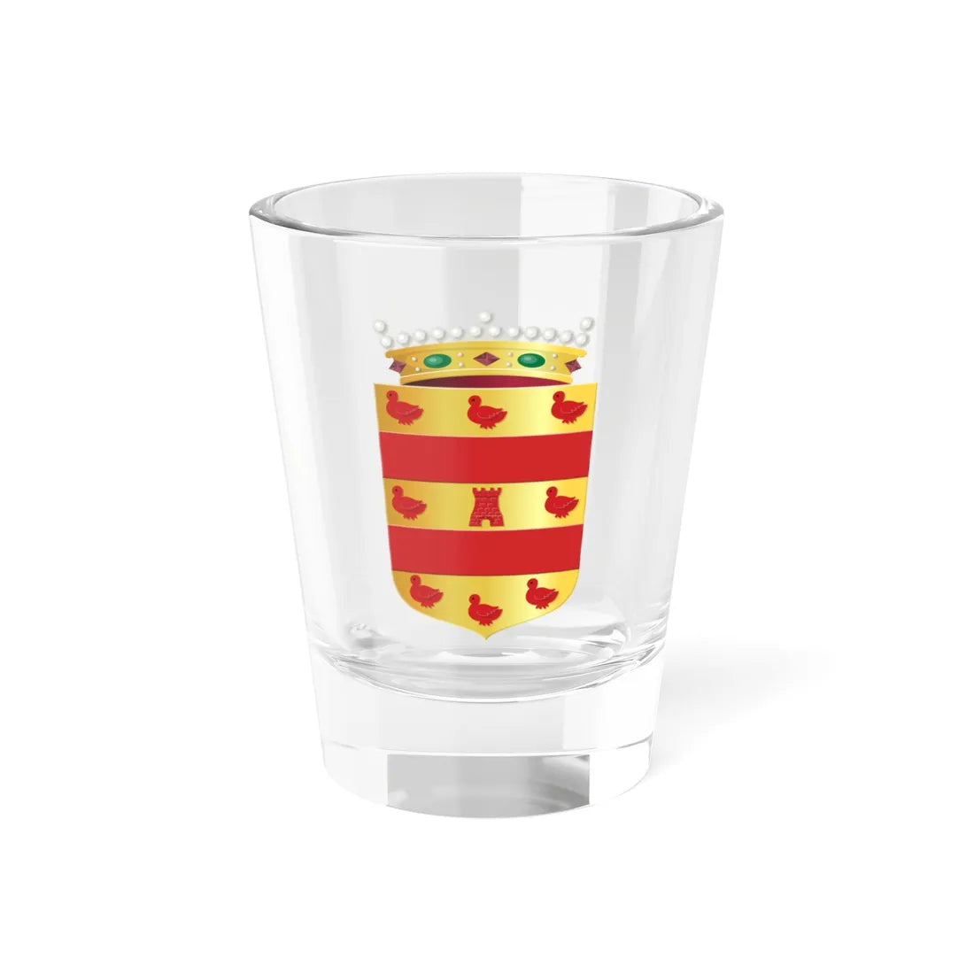 Gemeentewapen van Land van Cuijk (Netherlands) (Coat of Arms) Shot Glass 1.5oz 1.5oz - Go Mug Yourself