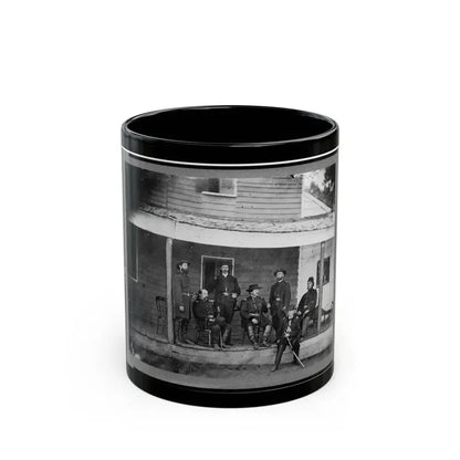 Gen. Alexander Mccook And Staff Posed On Porch Near Washington, D.C. (U.S. Civil War) Black Coffee Mug 11oz - Go Mug Yourself