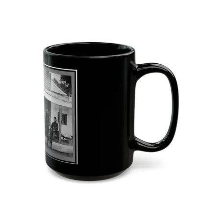 Gen. Alexander Mccook And Staff Posed On Porch Near Washington, D.C. (U.S. Civil War) Black Coffee Mug - Go Mug Yourself