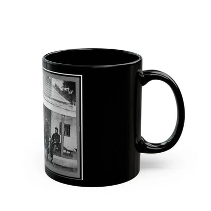 Gen. Alexander Mccook And Staff Posed On Porch Near Washington, D.C. (U.S. Civil War) Black Coffee Mug - Go Mug Yourself