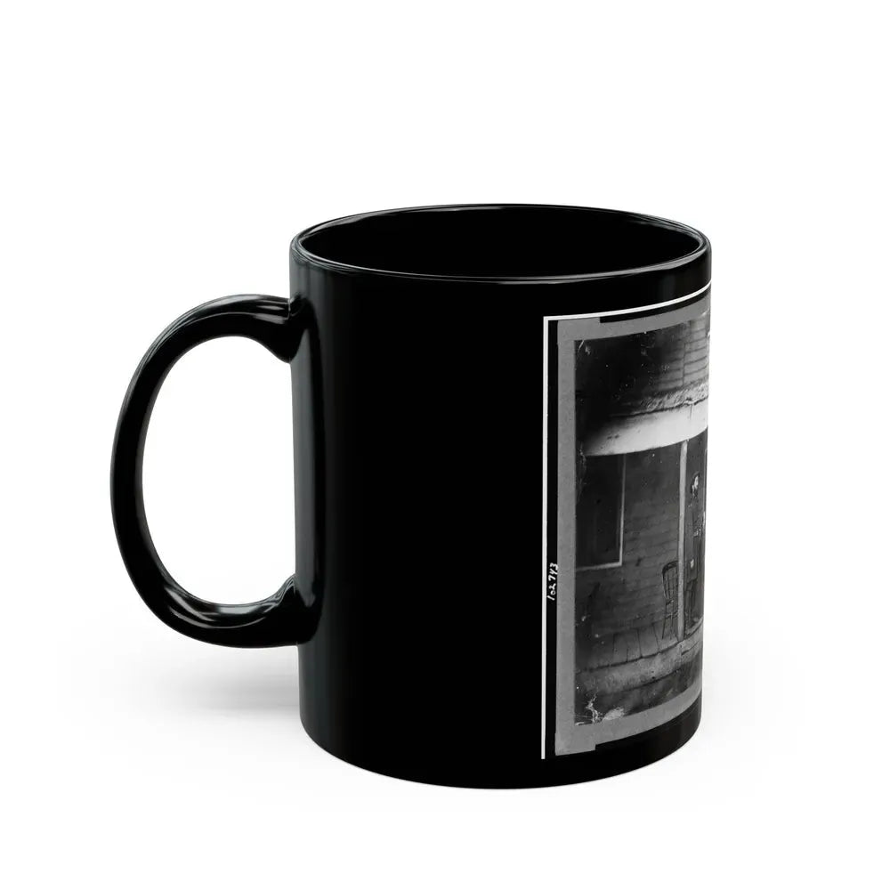 Gen. Alexander Mccook And Staff Posed On Porch Near Washington, D.C. (U.S. Civil War) Black Coffee Mug - Go Mug Yourself