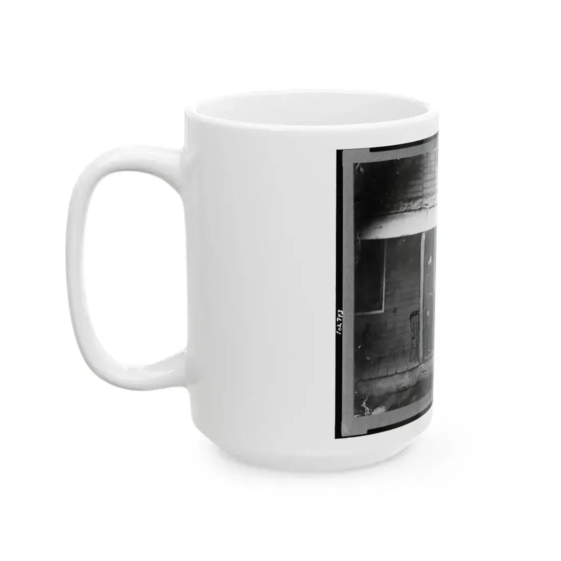 Gen. Alexander Mccook And Staff Posed On Porch Near Washington, D.C. (U.S. Civil War) White Coffee Mug - Go Mug Yourself