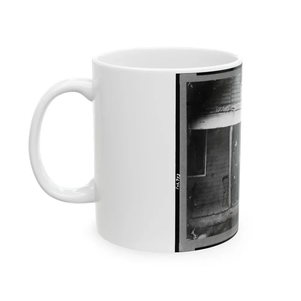 Gen. Alexander Mccook And Staff Posed On Porch Near Washington, D.C. (U.S. Civil War) White Coffee Mug - Go Mug Yourself