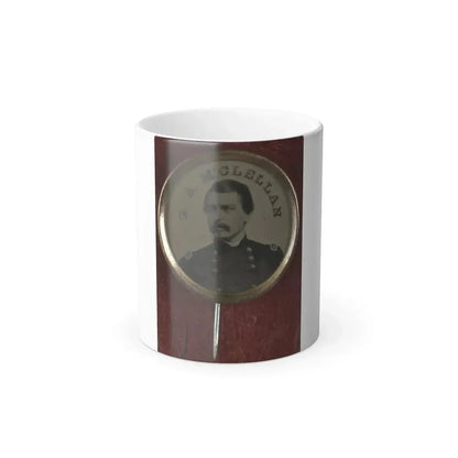 Gen. George Mcclellan Campaign Button for 1864 Presidential Election (U.S. Civil War) Color Changing Coffee Mug 11oz - Go Mug Yourself