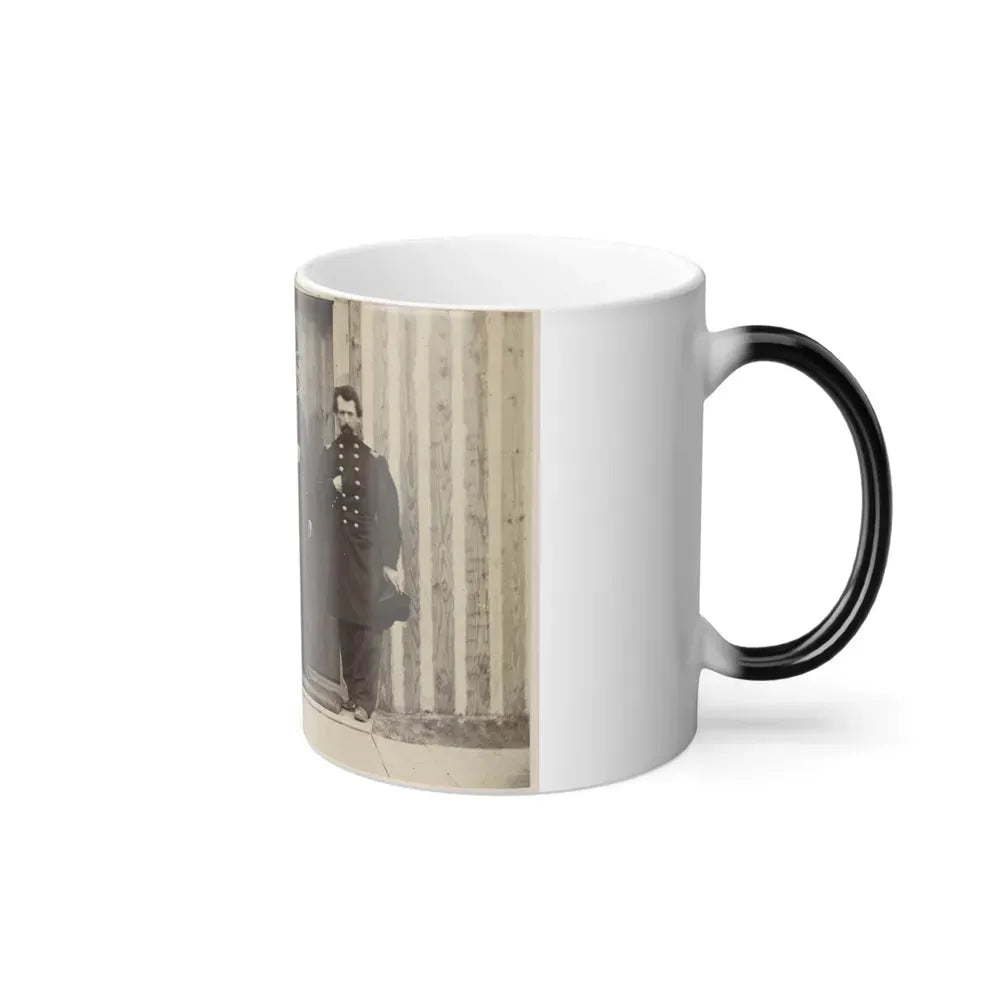 Gen. John A. Rawlins, Left, Gen. U.S. Grant, Center, and an Unidentified Officer (U.S. Civil War) Color Changing Coffee Mug 11oz - Go Mug Yourself