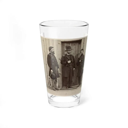 Gen. John A. Rawlins, Left, Gen. U.S. Grant, Center, And An Unidentified Officer (U.S. Civil War) Pint Glass 16oz 16oz - Go Mug Yourself