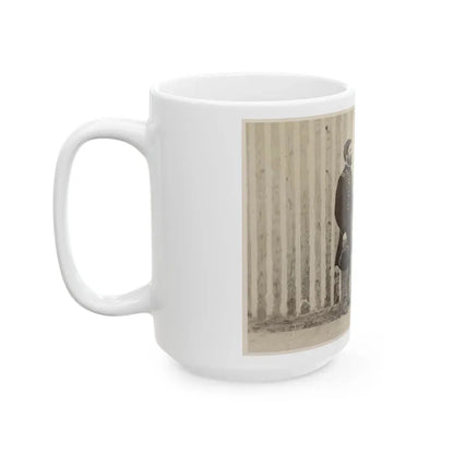 Gen. John A. Rawlins, Left, Gen. U.S. Grant, Center, And An Unidentified Officer (U.S. Civil War) White Coffee Mug - Go Mug Yourself
