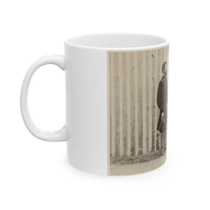 Gen. John A. Rawlins, Left, Gen. U.S. Grant, Center, And An Unidentified Officer (U.S. Civil War) White Coffee Mug - Go Mug Yourself
