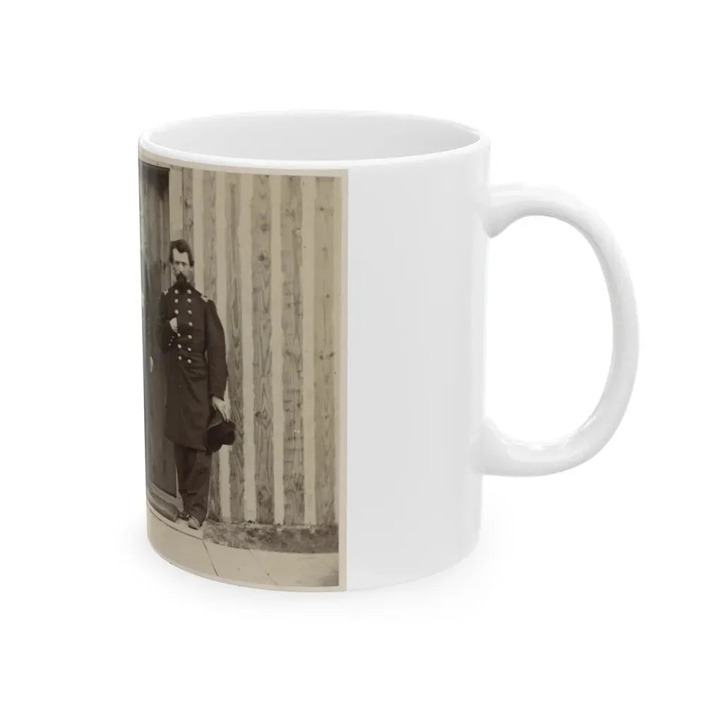 Gen. John A. Rawlins, Left, Gen. U.S. Grant, Center, And An Unidentified Officer (U.S. Civil War) White Coffee Mug - Go Mug Yourself