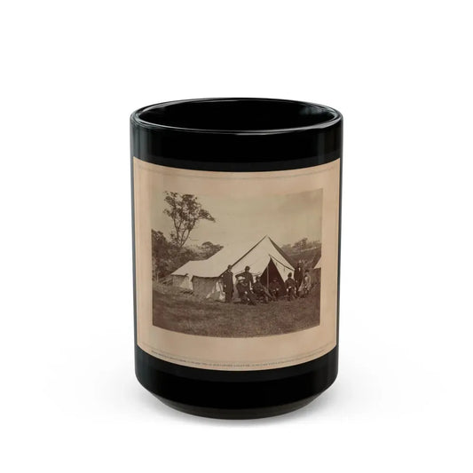 Gen. Randolph B. Marcy With Officers And Civilians At Army Of The Potomac Headquarters. Antietam, Md. (U.S. Civil War) Black Coffee Mug 15oz - Go Mug Yourself