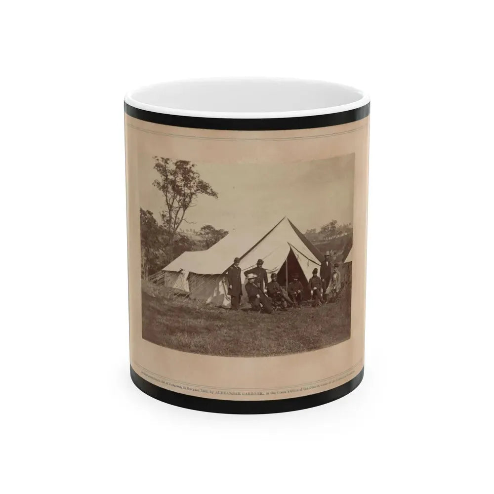 Gen. Randolph B. Marcy With Officers And Civilians At Army Of The Potomac Headquarters. Antietam, Md. (U.S. Civil War) White Coffee Mug 11oz - Go Mug Yourself