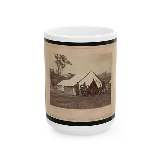 Gen. Randolph B. Marcy With Officers And Civilians At Army Of The Potomac Headquarters. Antietam, Md. (U.S. Civil War) White Coffee Mug 15oz - Go Mug Yourself
