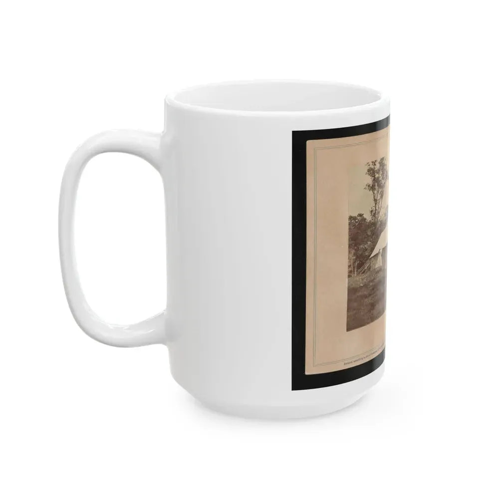Gen. Randolph B. Marcy With Officers And Civilians At Army Of The Potomac Headquarters. Antietam, Md. (U.S. Civil War) White Coffee Mug - Go Mug Yourself