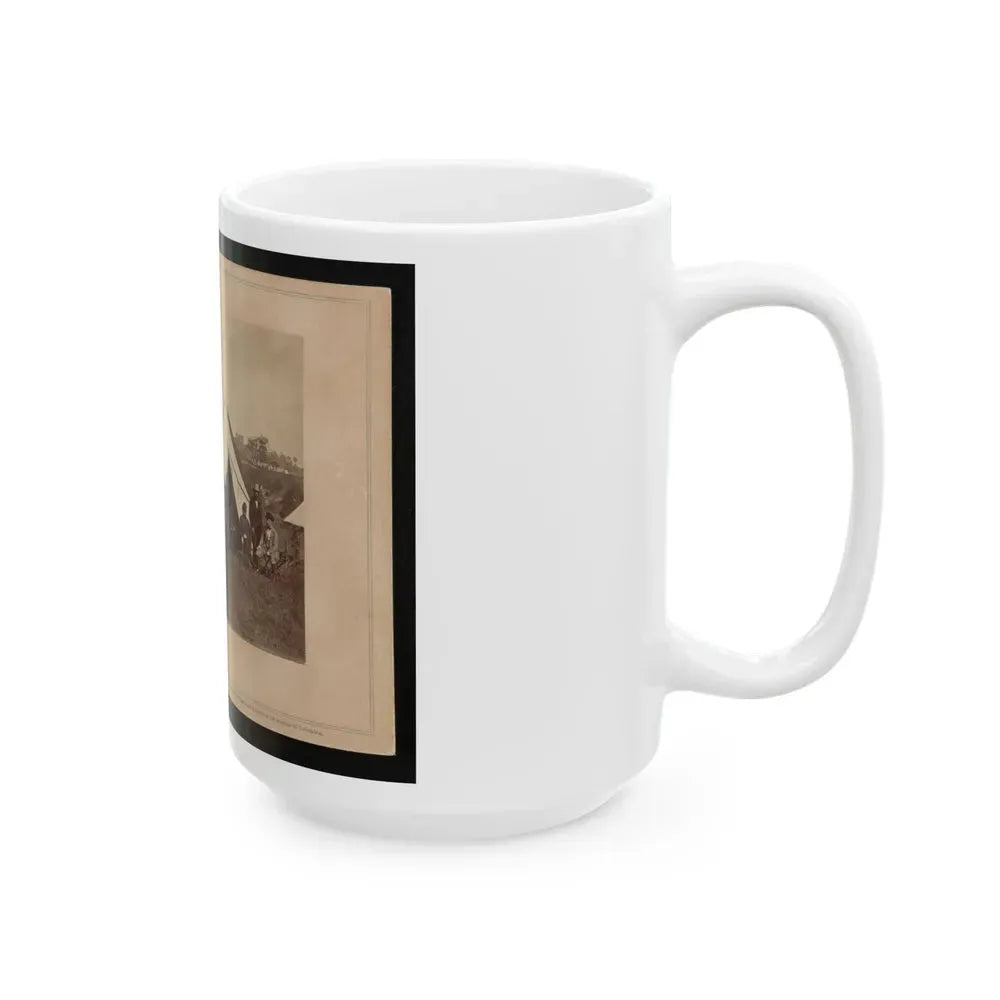 Gen. Randolph B. Marcy With Officers And Civilians At Army Of The Potomac Headquarters. Antietam, Md. (U.S. Civil War) White Coffee Mug - Go Mug Yourself
