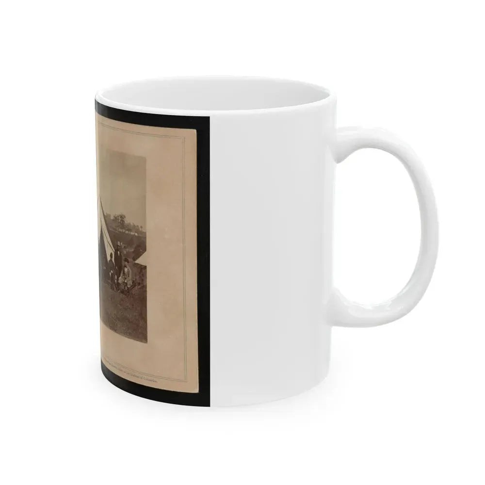 Gen. Randolph B. Marcy With Officers And Civilians At Army Of The Potomac Headquarters. Antietam, Md. (U.S. Civil War) White Coffee Mug - Go Mug Yourself