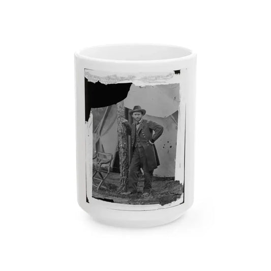 Gen. U.S. Grant At His Cold Harbor, Va., Headquarters (U.S. Civil War) White Coffee Mug 15oz - Go Mug Yourself