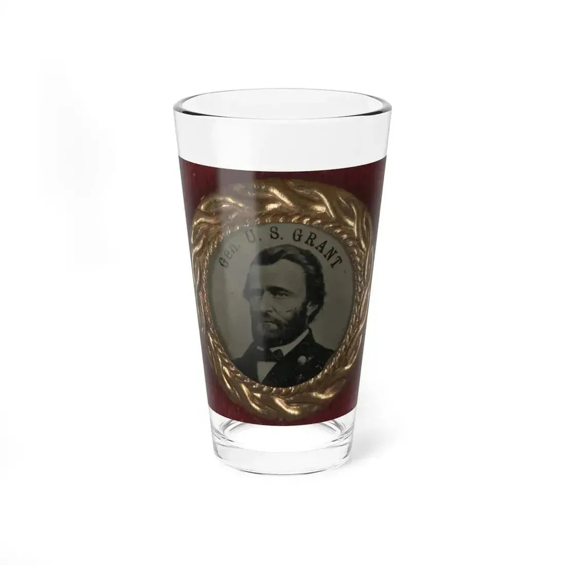Gen. U.S. Grant Campaign Button For 1868 Presidential Election (U.S. Civil War) Pint Glass 16oz 16oz - Go Mug Yourself
