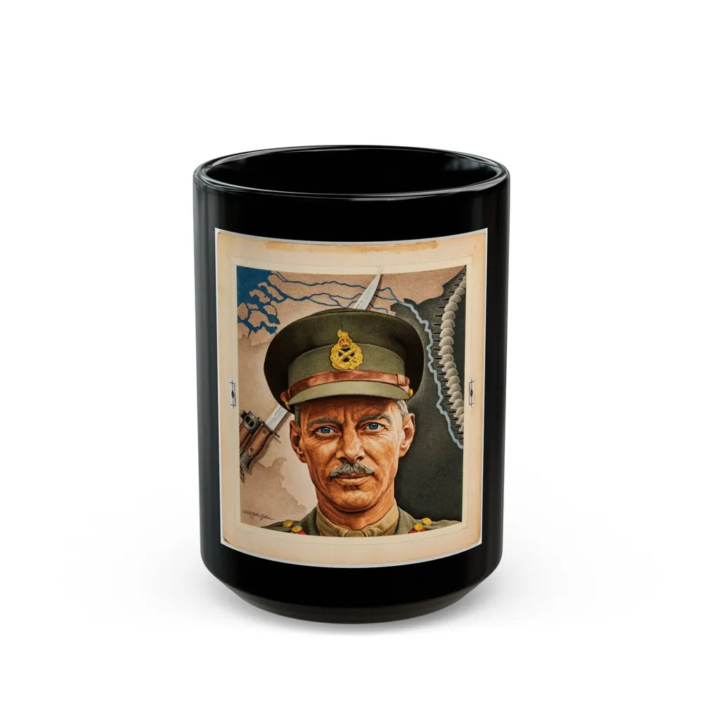 Gen. Miles Dempsey, Time Magazine Cover 3-19-1945 - Black Coffee Mug-15oz-Go Mug Yourself