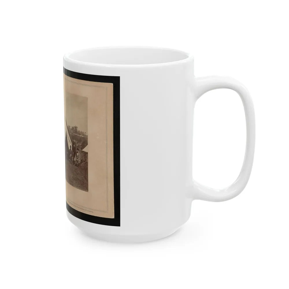 Gen. Randolph B. Marcy With Officers And Civilians At Army Of The Potomac Headquarters. Antietam, Md. (U.S. Civil War) White Coffee Mug-Go Mug Yourself