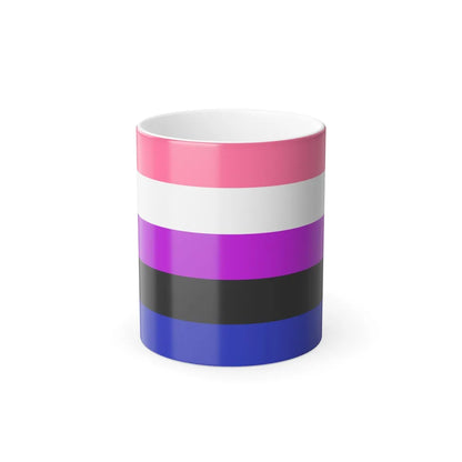 Genderfluidity Pride Flag - Color Changing Mug 11oz-11oz-Go Mug Yourself