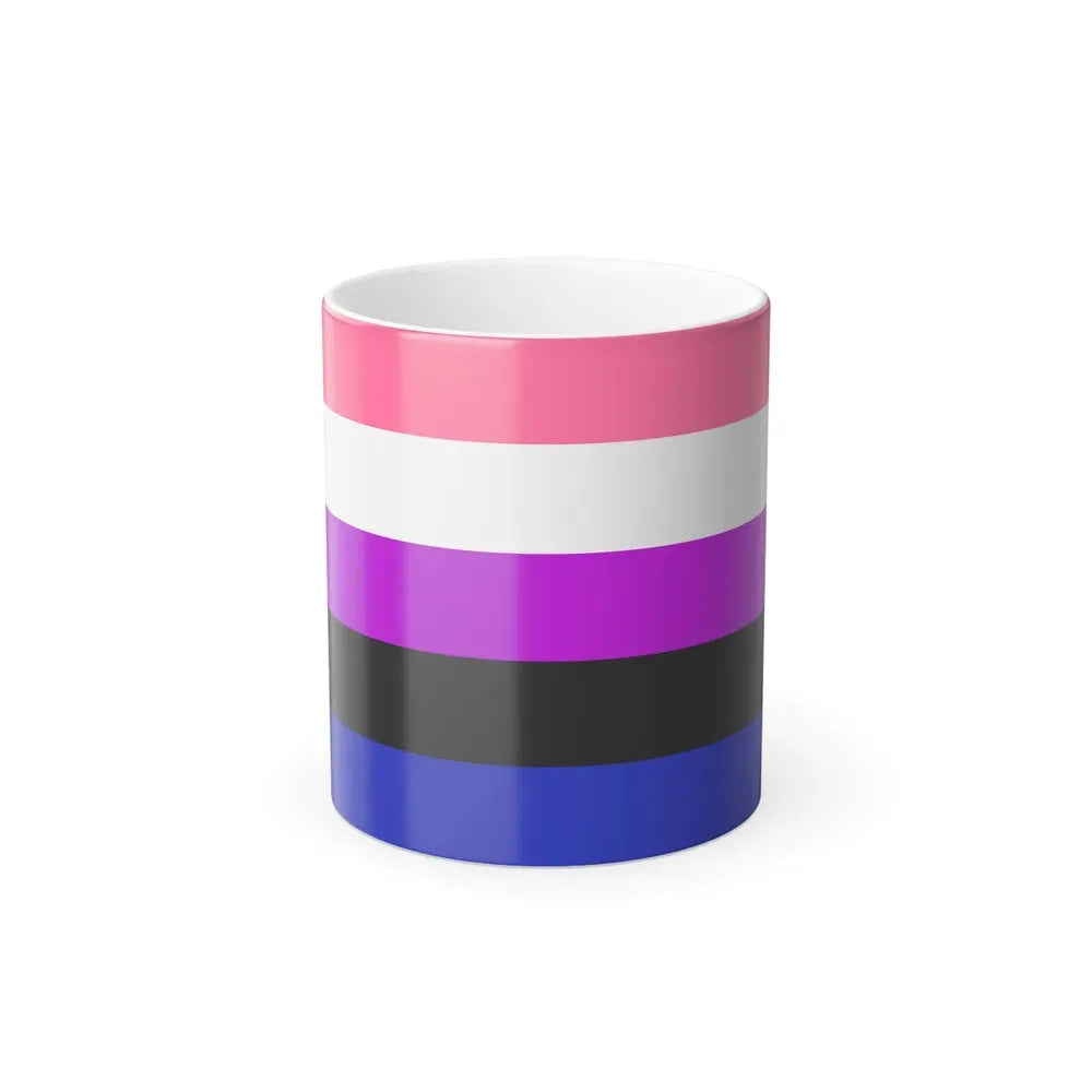 Genderfluidity Pride Flag - Color Changing Mug 11oz 11oz - Go Mug Yourself