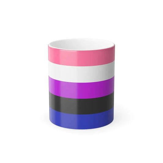 Genderfluidity Pride Flag - Color Changing Mug 11oz 11oz - Go Mug Yourself