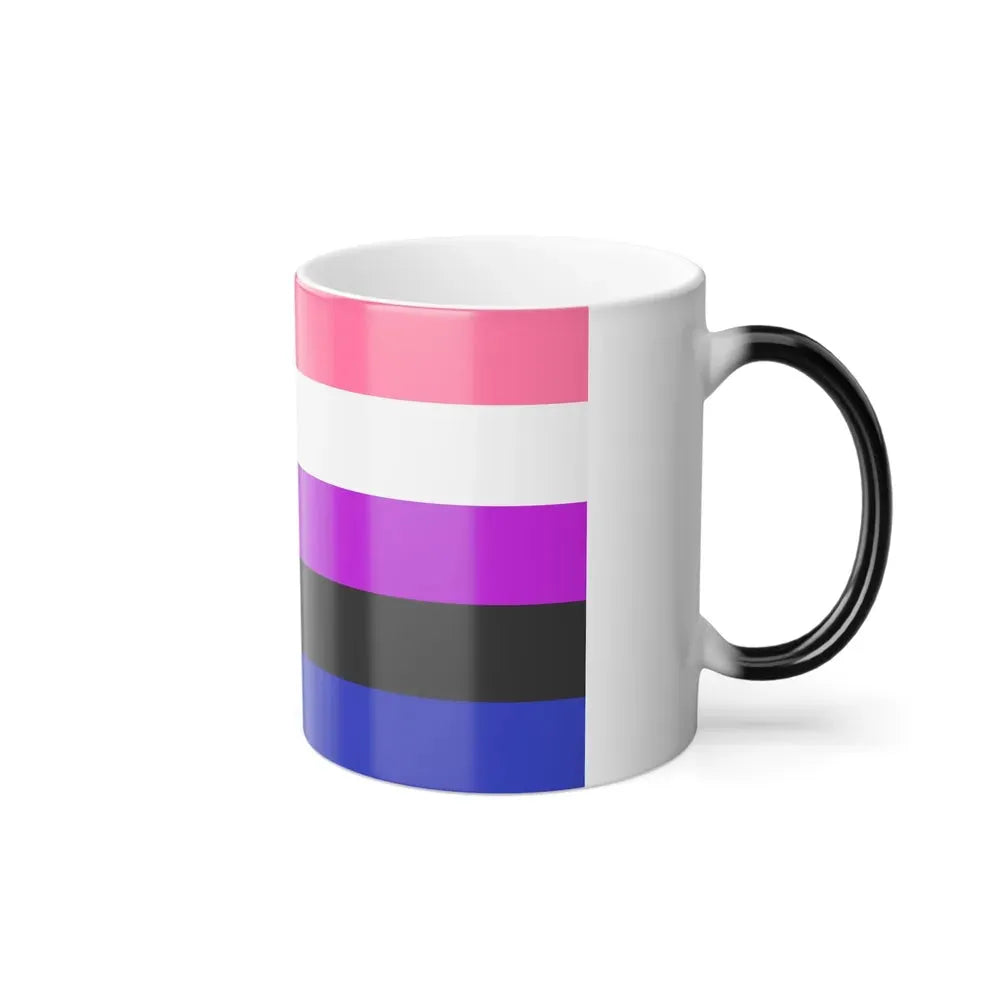 Genderfluidity Pride Flag - Color Changing Mug 11oz - Go Mug Yourself