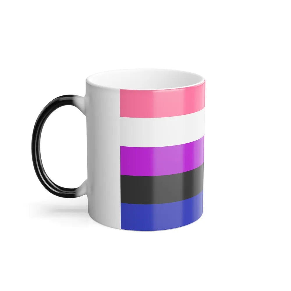 Genderfluidity Pride Flag - Color Changing Mug 11oz-Go Mug Yourself