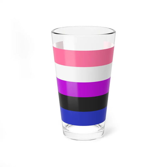 Genderfluidity Pride Flag - Pint Glass 16oz-16oz-Go Mug Yourself