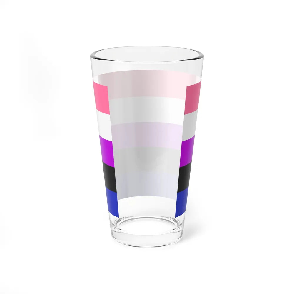 Genderfluidity Pride Flag - Pint Glass 16oz-Go Mug Yourself