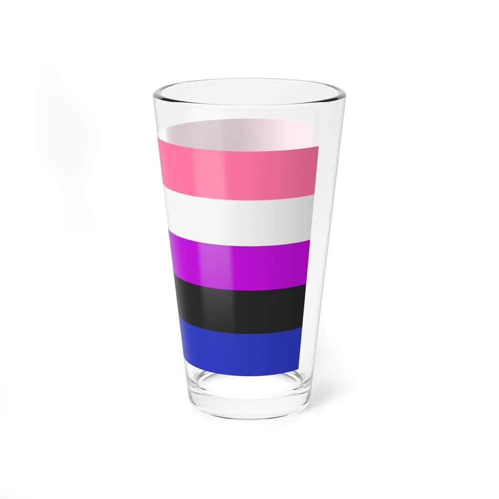 Genderfluidity Pride Flag - Pint Glass 16oz-Go Mug Yourself