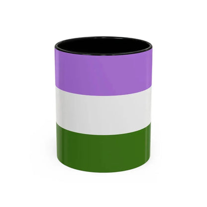 Genderqueer Pride Flag - Accent Coffee Mug 11oz Black - Go Mug Yourself