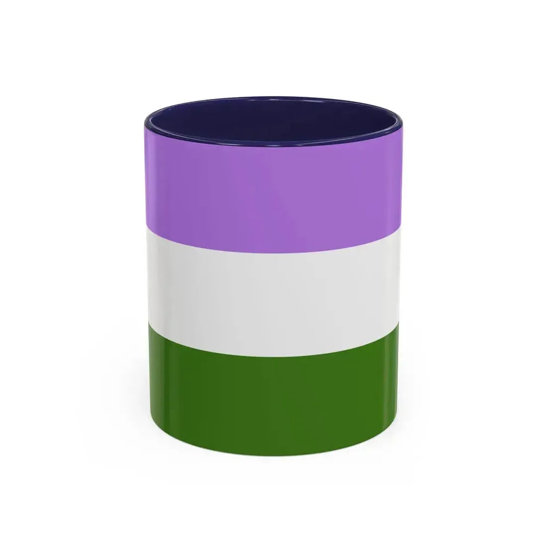 Genderqueer Pride Flag - Accent Coffee Mug 11oz Navy - Go Mug Yourself