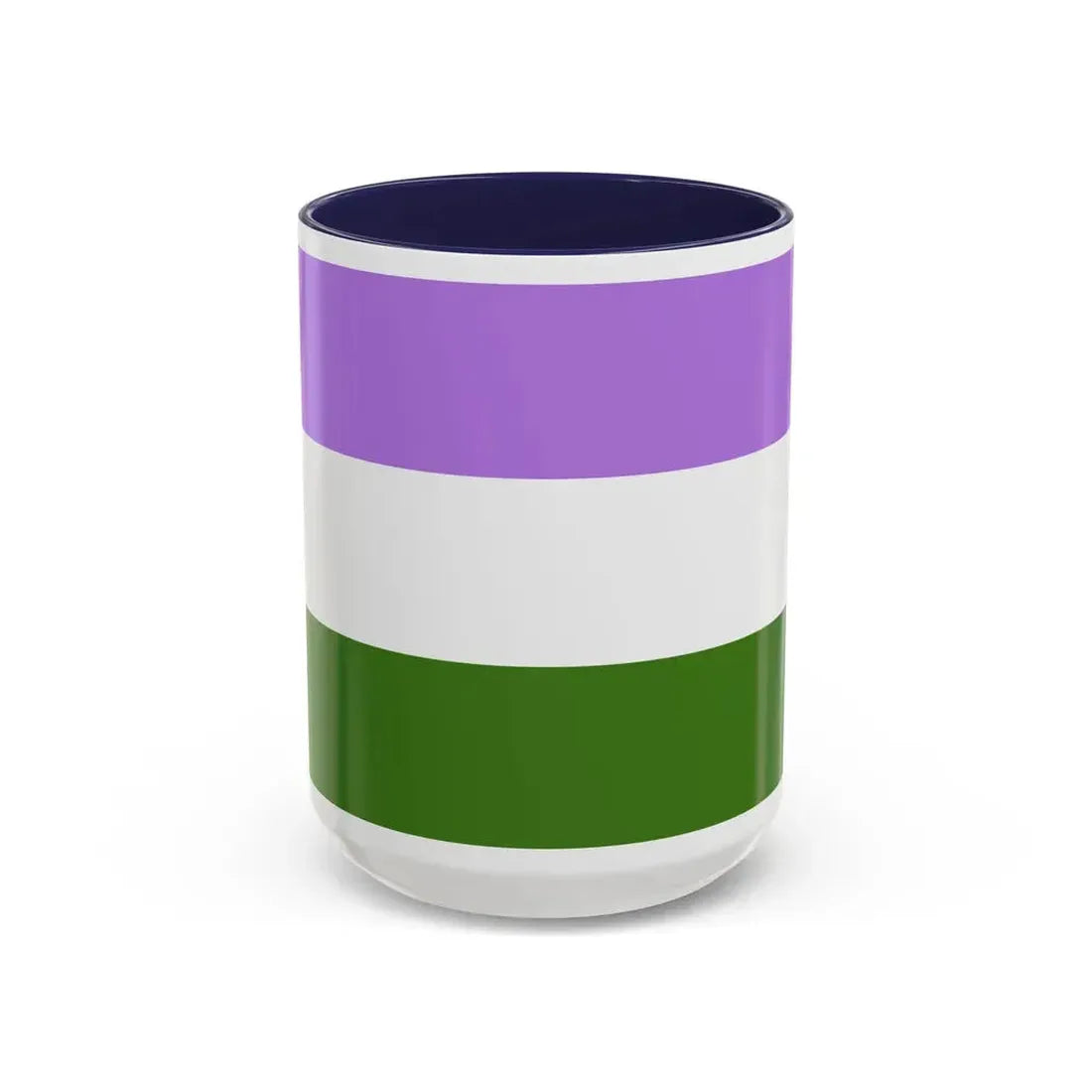 Genderqueer Pride Flag - Accent Coffee Mug 15oz Navy - Go Mug Yourself
