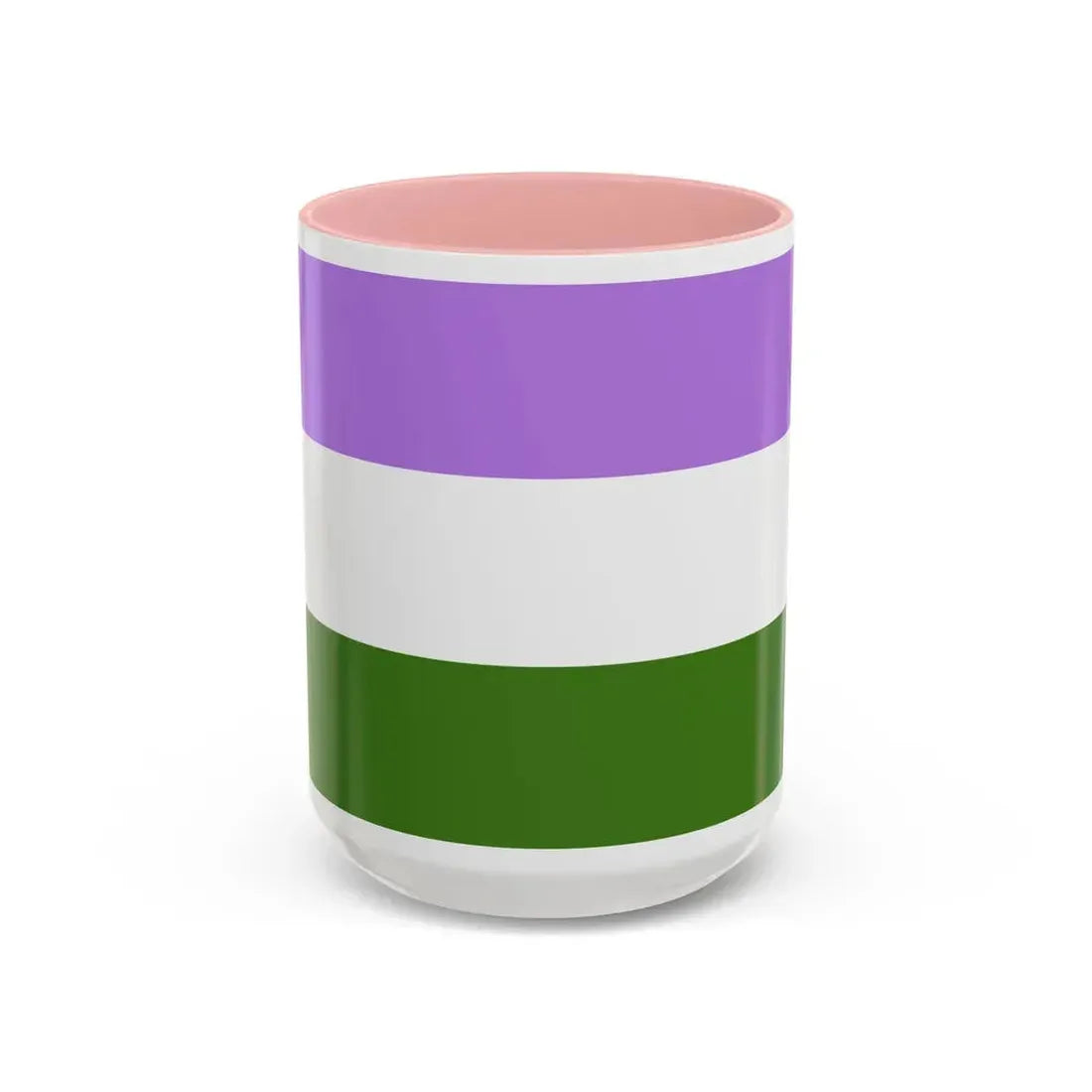 Genderqueer Pride Flag - Accent Coffee Mug 15oz Pink - Go Mug Yourself