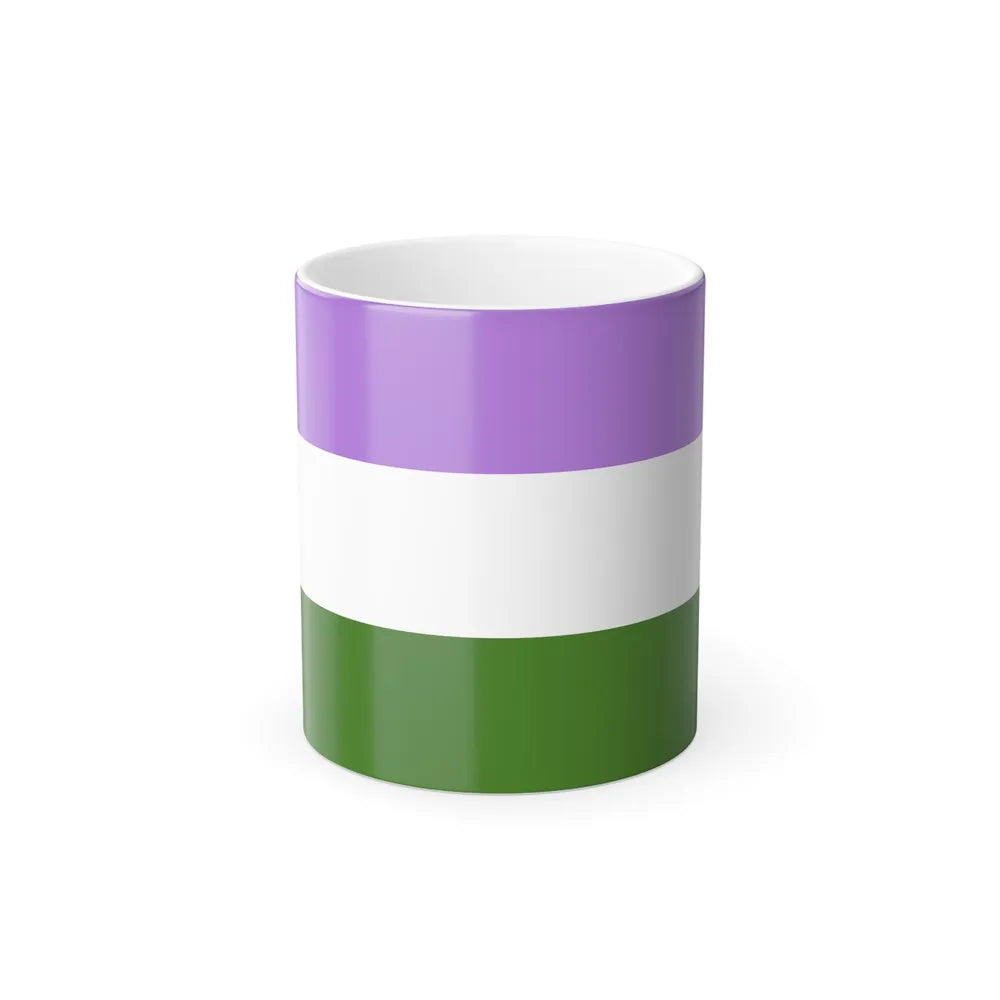 Genderqueer Pride Flag - Color Changing Mug 11oz-11oz-Go Mug Yourself