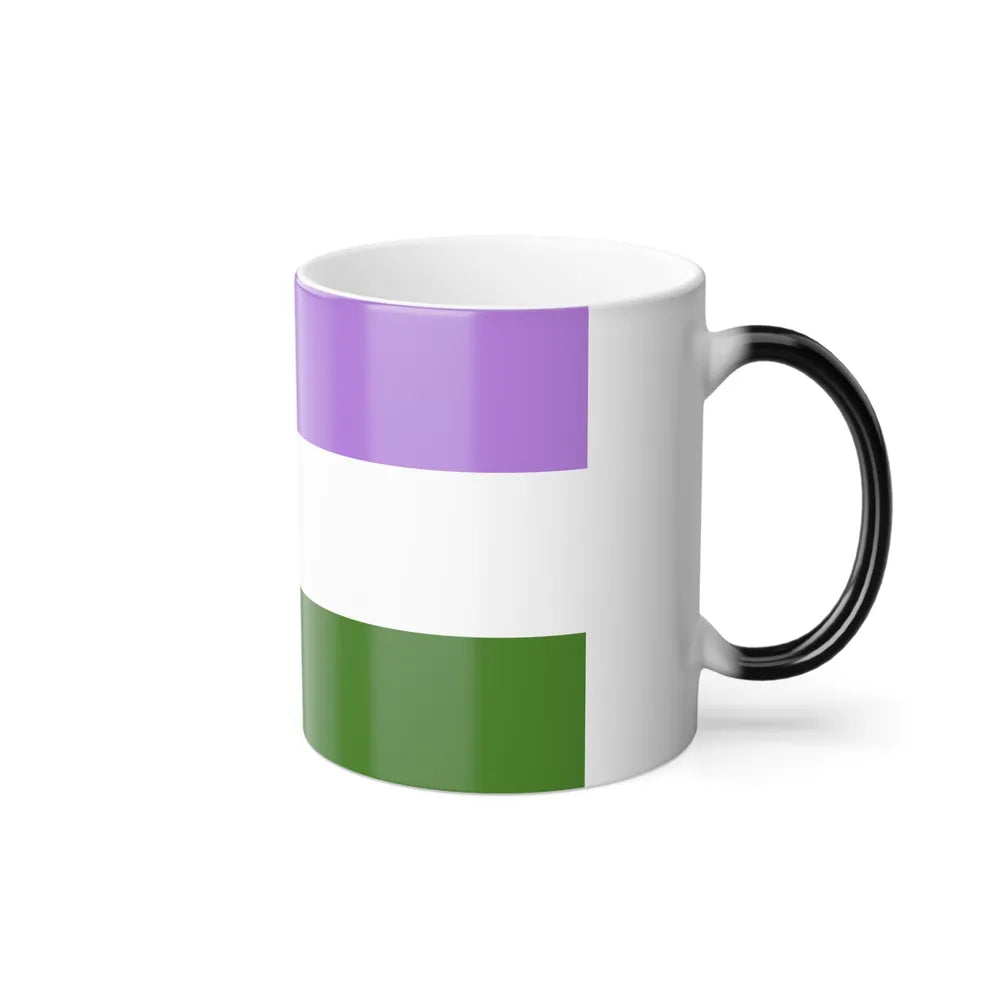 Genderqueer Pride Flag - Color Changing Mug 11oz-Go Mug Yourself