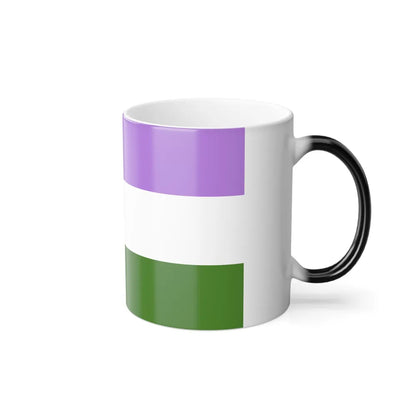 Genderqueer Pride Flag - Color Changing Mug 11oz-Go Mug Yourself