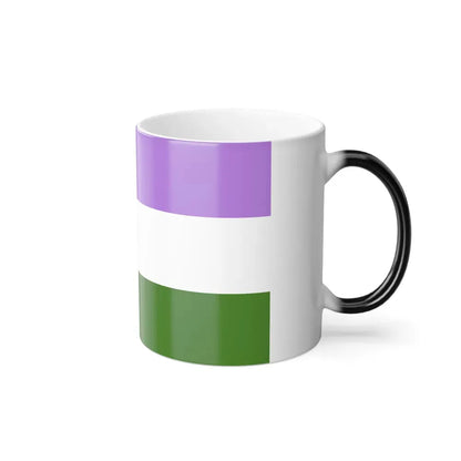 Genderqueer Pride Flag - Color Changing Mug 11oz - Go Mug Yourself