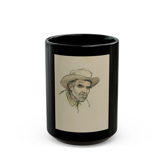 Gene Underwood of Cooke City, Montana, 1924 - Black Coffee Mug-15oz-Go Mug Yourself